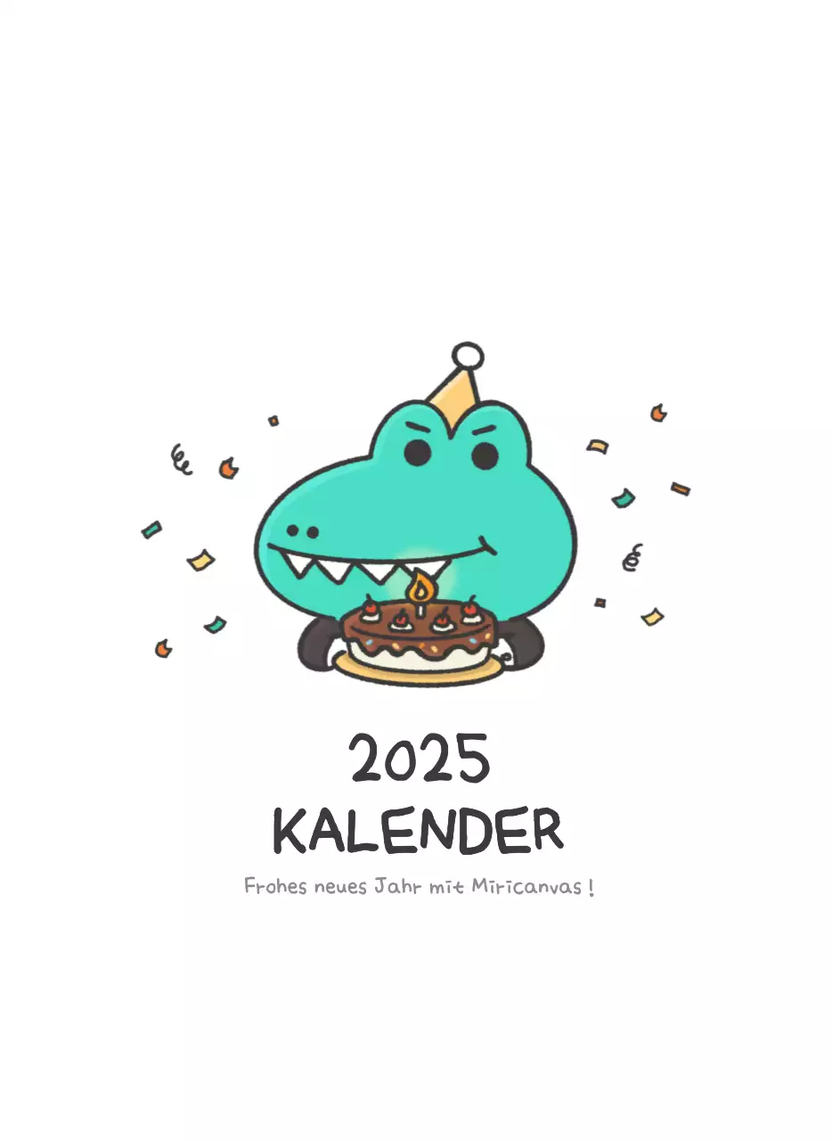 Ein Kalender mit einem niedlichen Ago-Illustrationskonzept