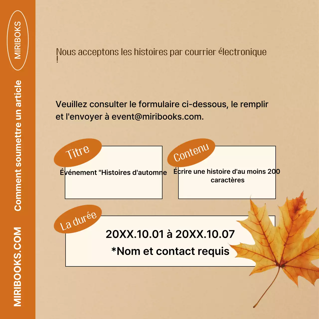 Événement d'automne brun et vintage