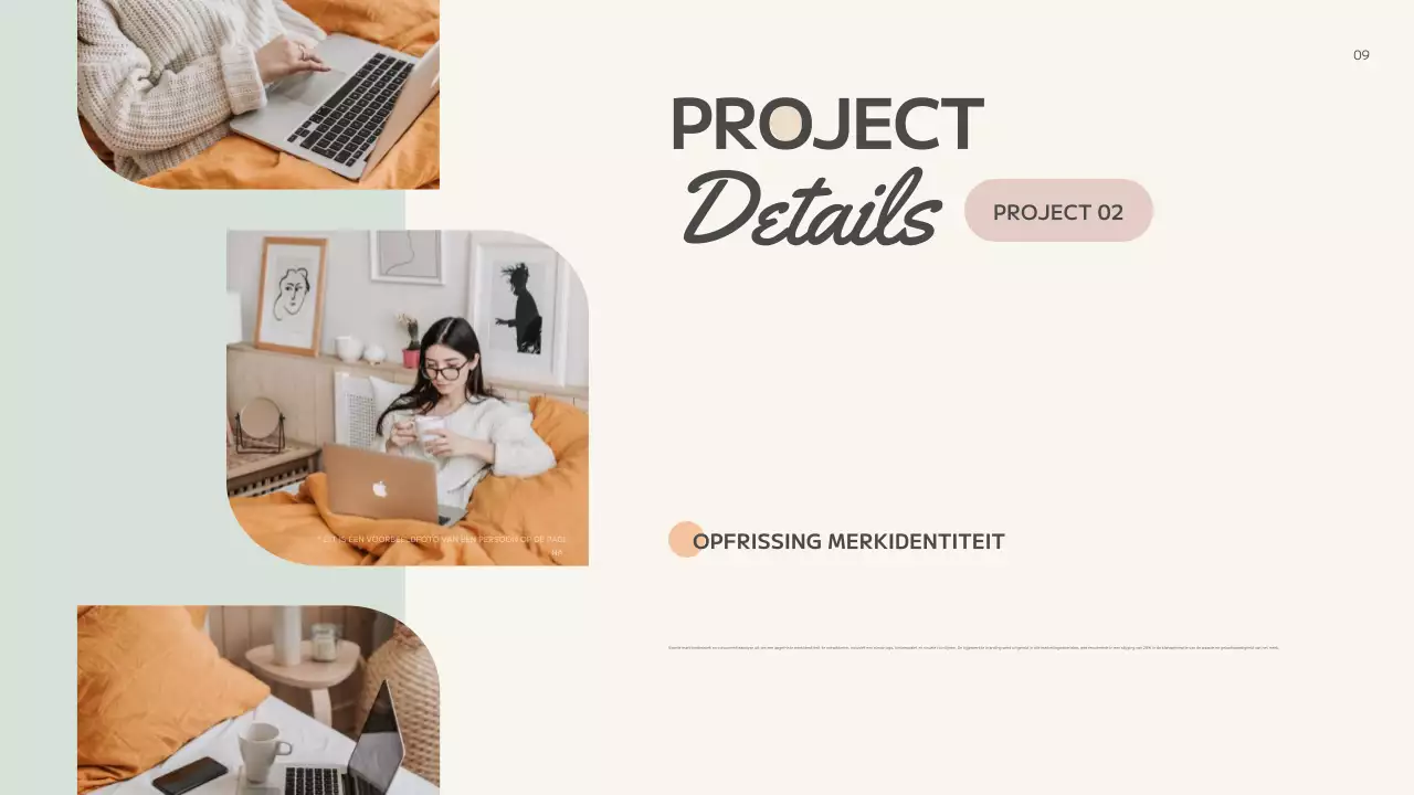 beige abstract creatief portfolio