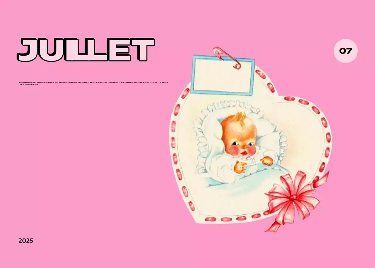 Calendriers colorés avec une variété d'illustrations rétro