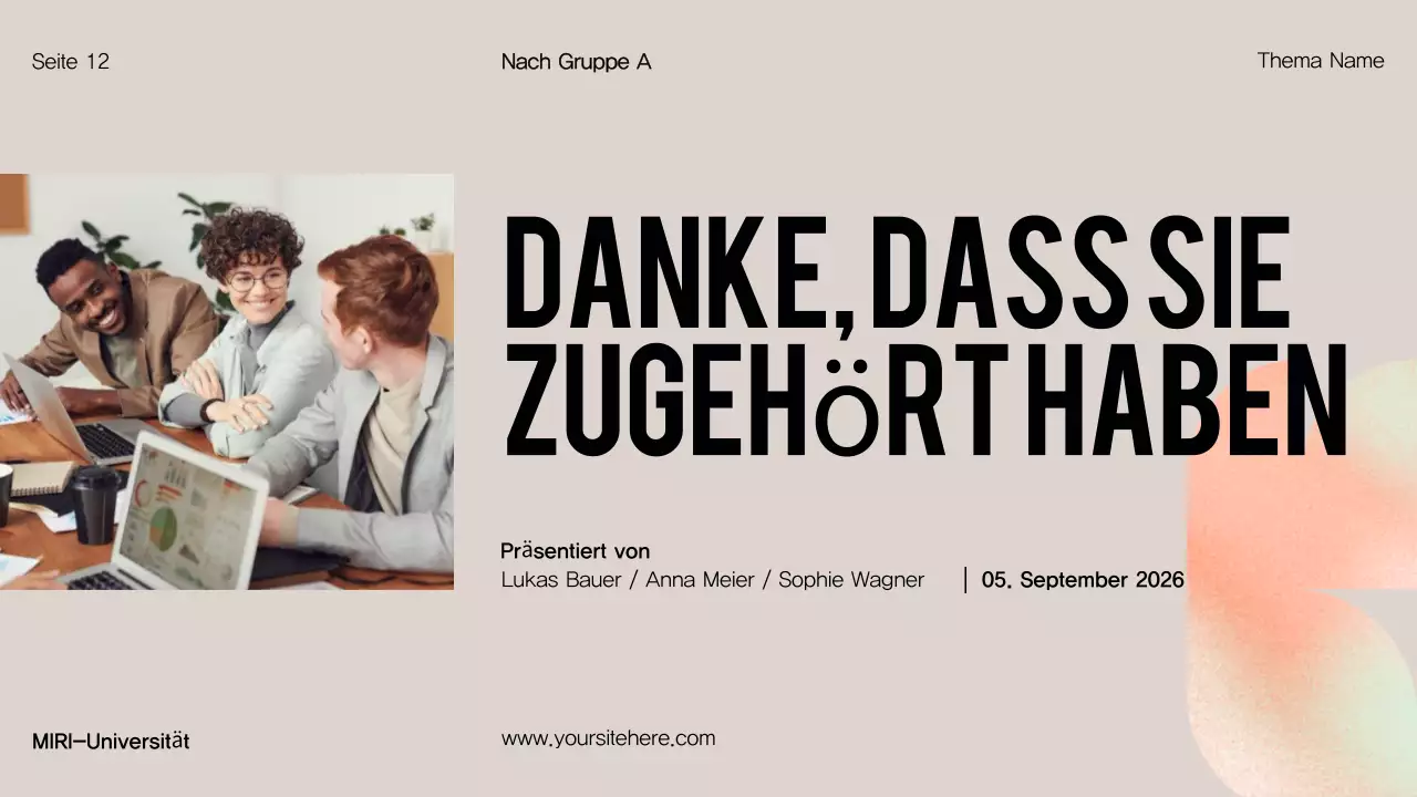 Orange Modern Group Projektübersicht Präsentation