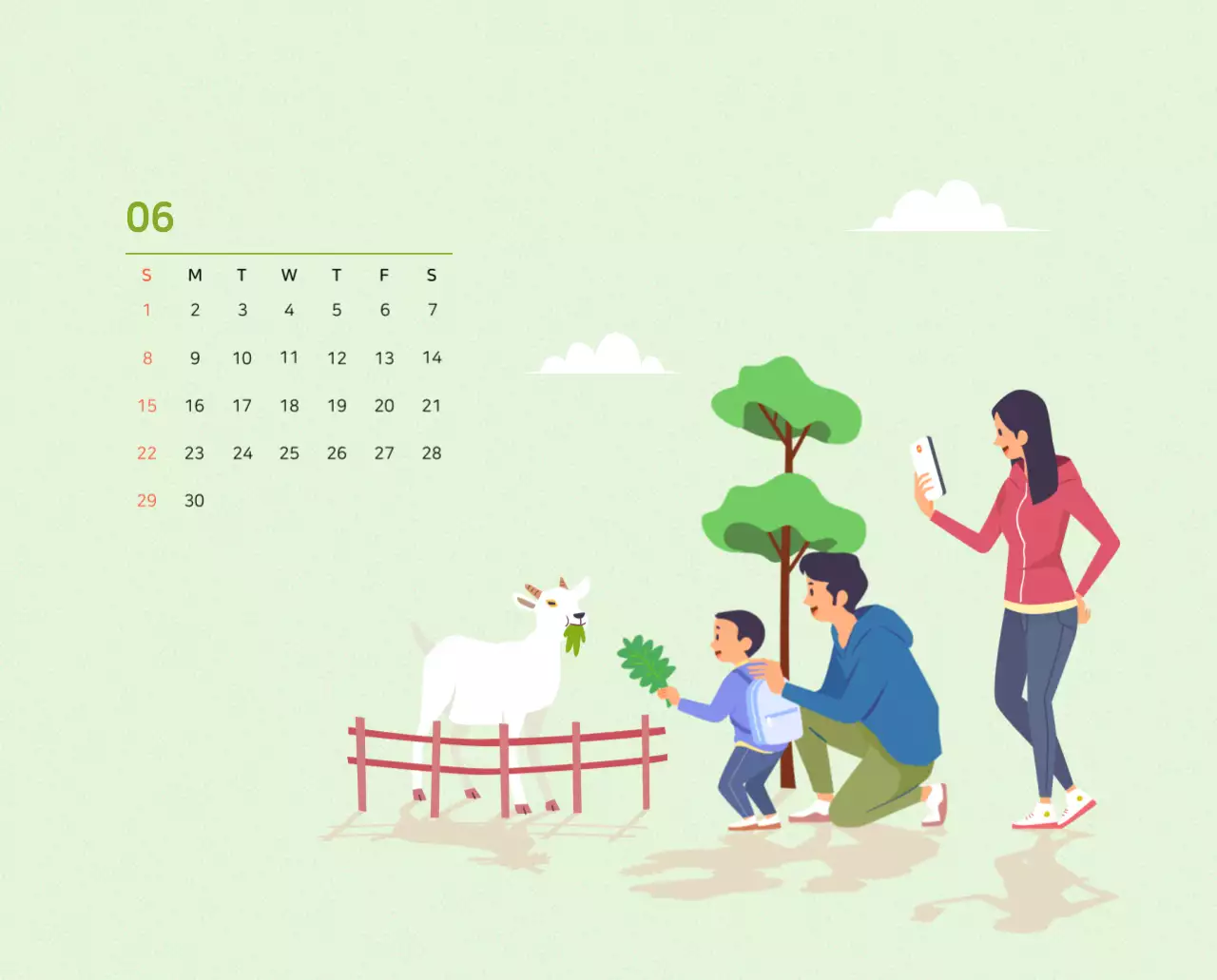 様々な色の家族イラストのコンセプト