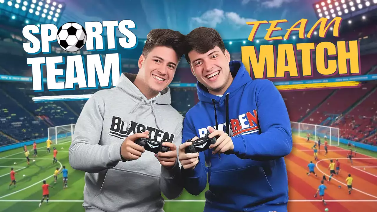 Blue Trendy Sports Promotion YouTube Thumbnail