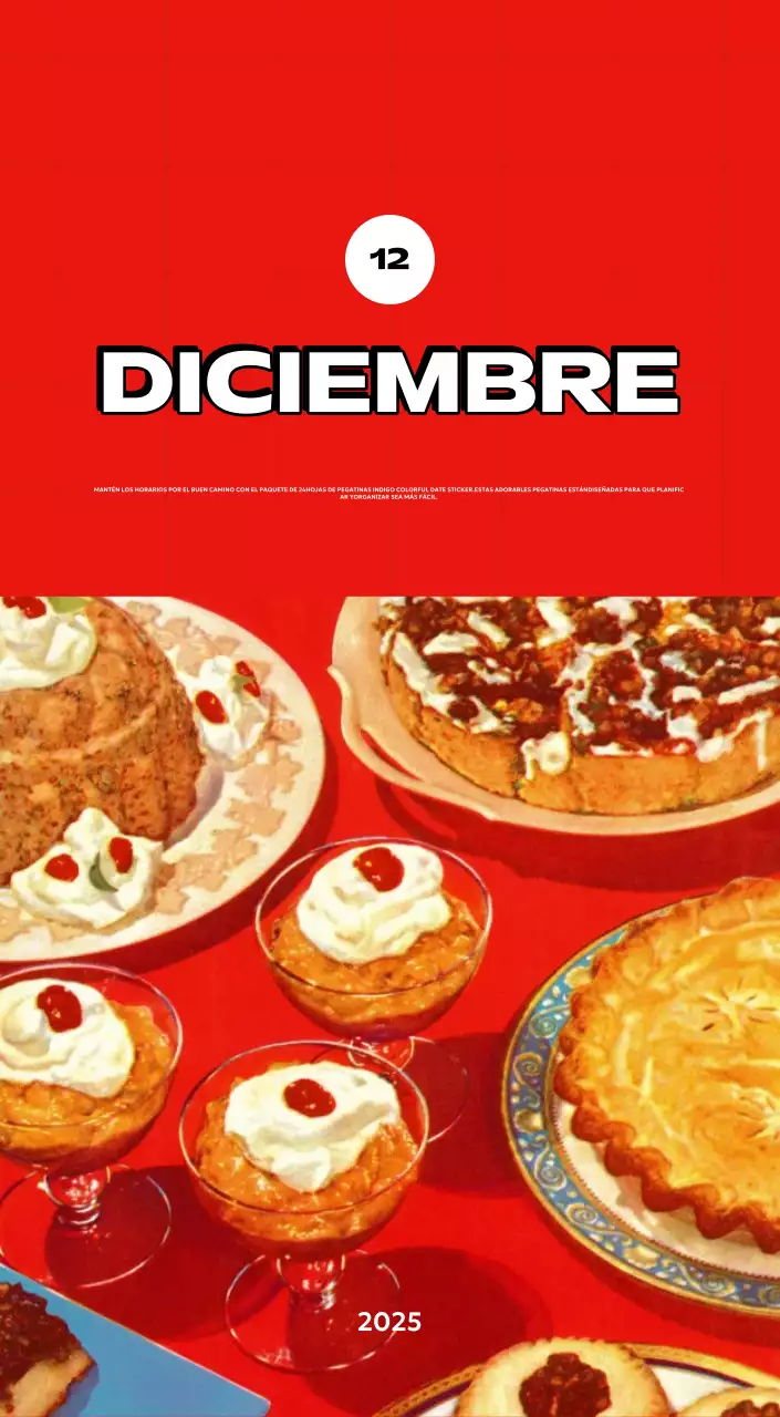 Coloridos calendarios con diversas ilustraciones retro