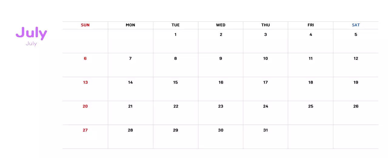 New Year's calendar with a warm, illustrated feel