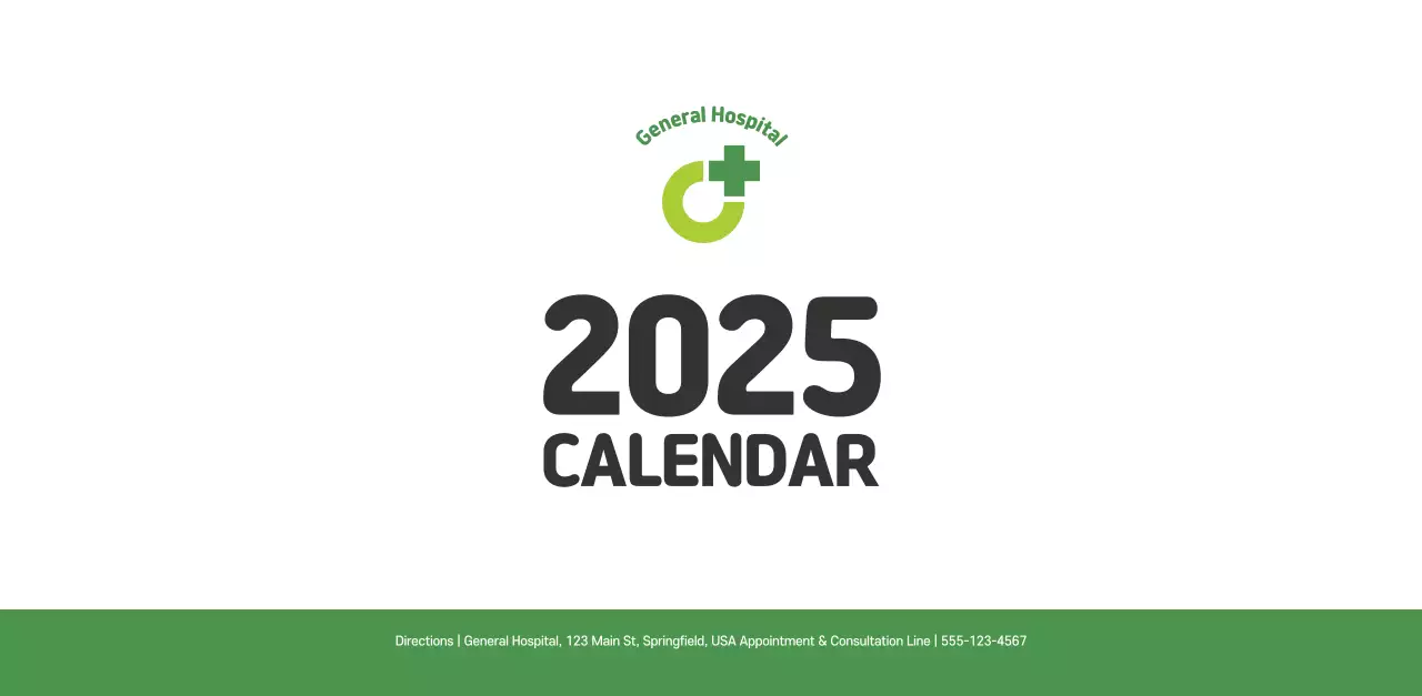 A holiday hospital with health and family themed illustrations and colorful accents