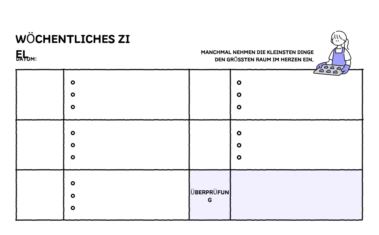 Illustrierter Kalender mit schönem Linienstil