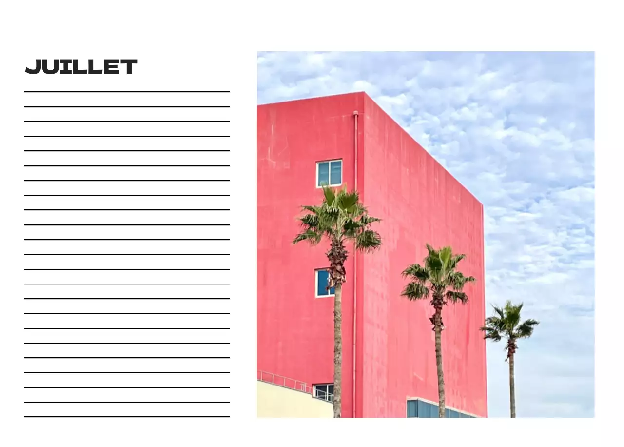 Calendrier de nettoyage des photos du ciel