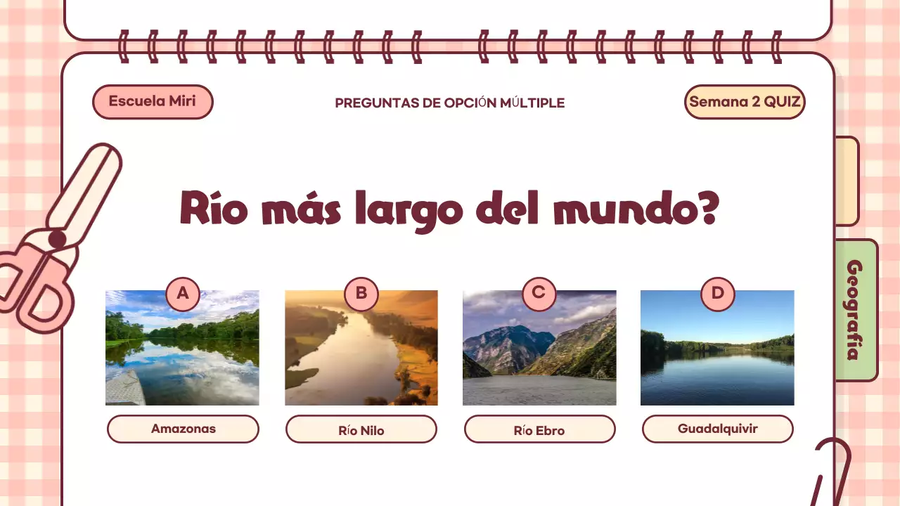 Pink Playful Quiz Time Presentación en clase