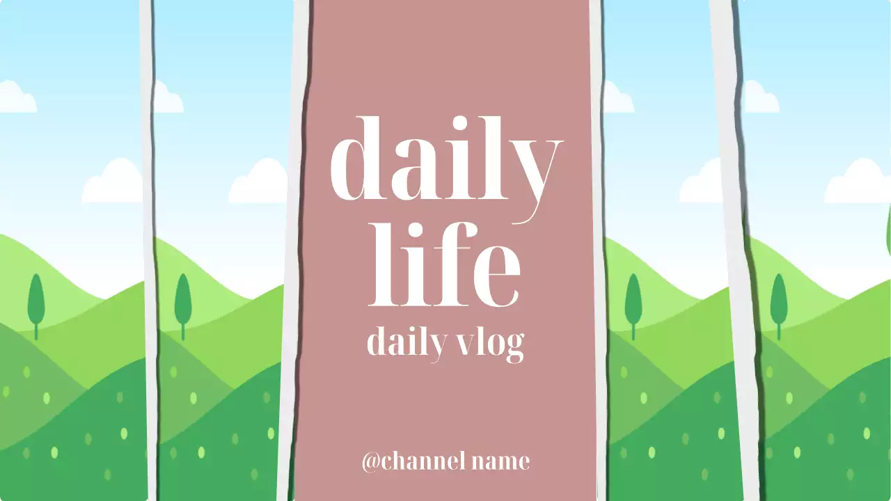 Pink Aesthetic Daily Vlog YouTube Thumbnail
