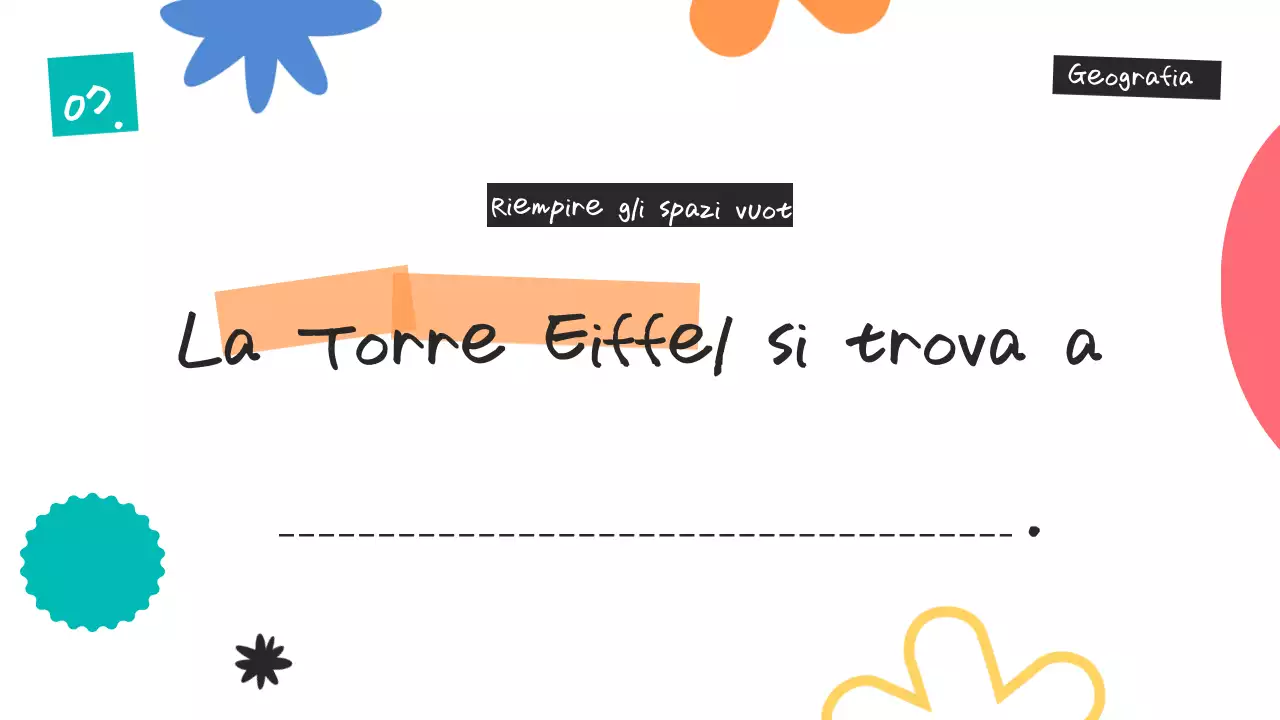 Annuncio di quiz colorati e di tendenza