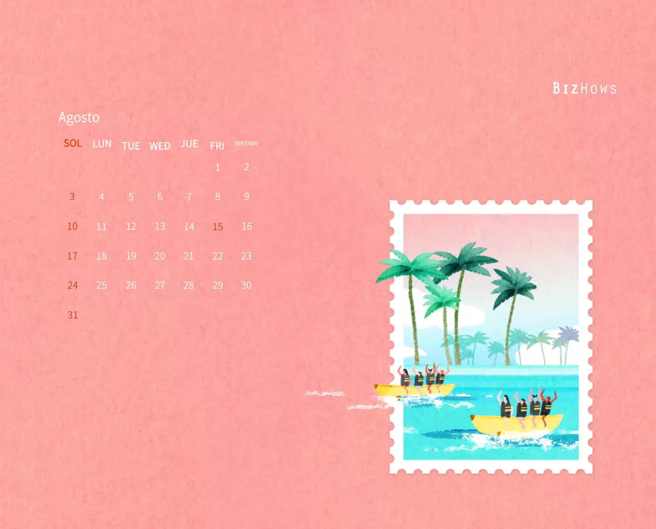 Calendario de Año Nuevo con cálidas ilustraciones