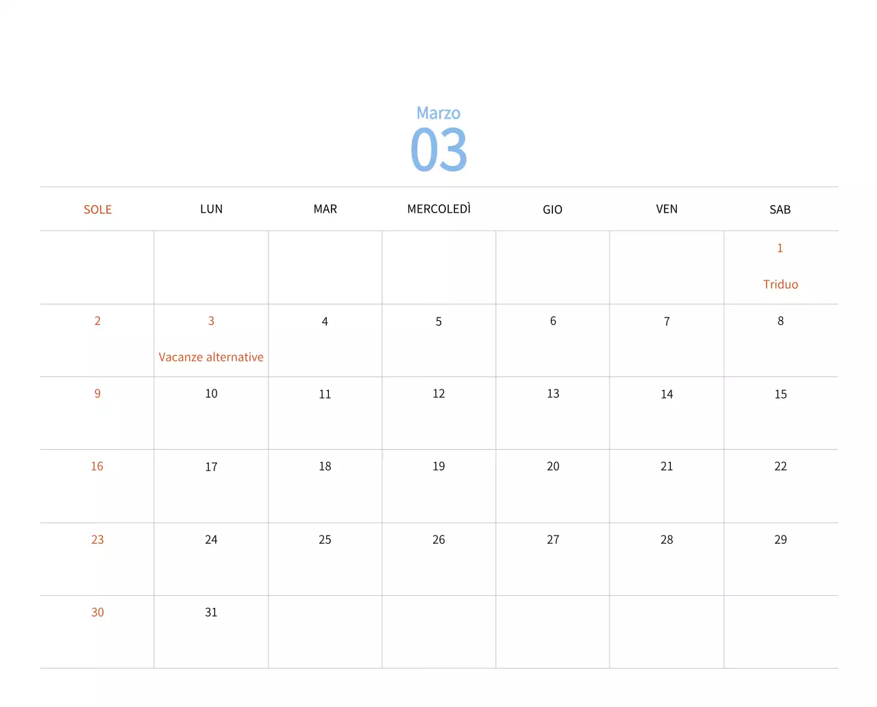Calendario di Capodanno con una calda illustrazione