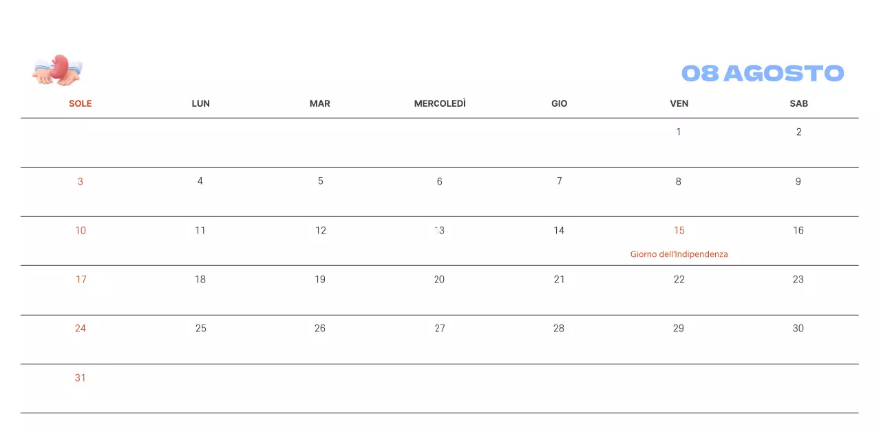 Un ospedale festivo con illustrazioni a tema salute e famiglia e accenti colorati