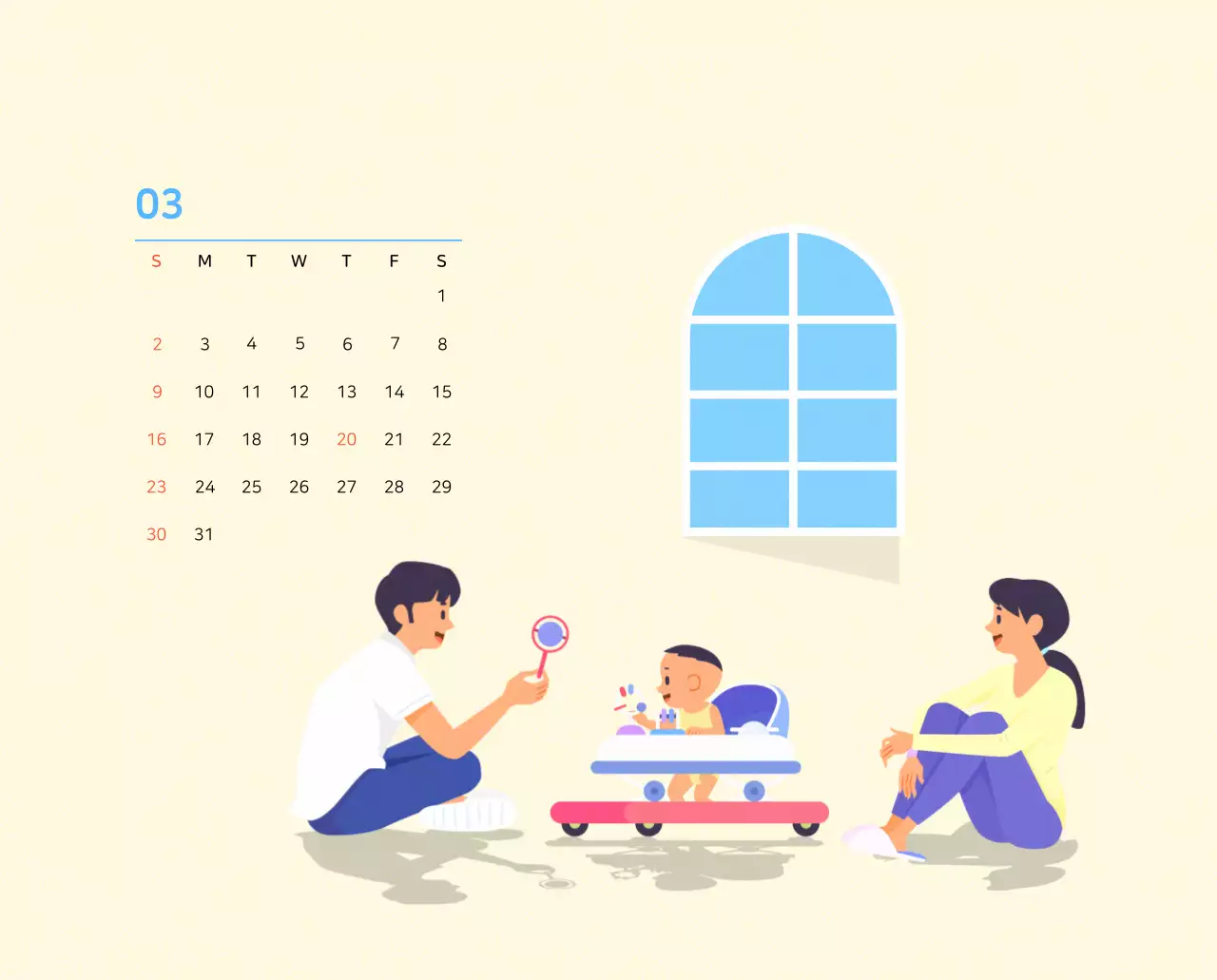 様々な色の家族イラストのコンセプト