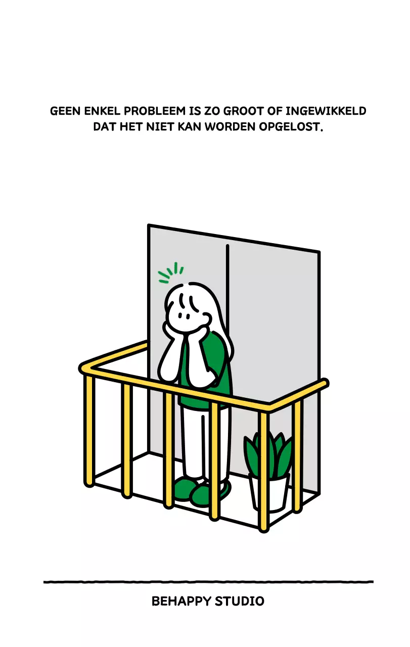 Geïllustreerde kalender met een mooie lijnstijl