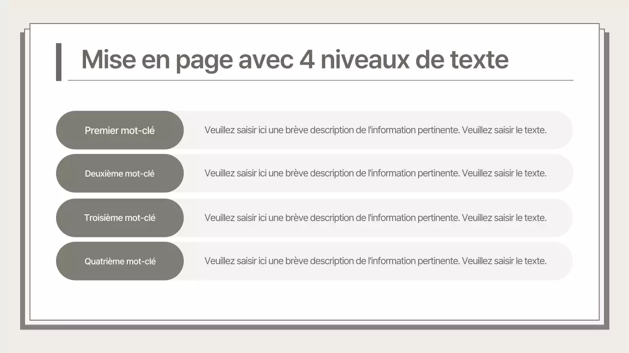 Un plan d'entreprise beige et épuré