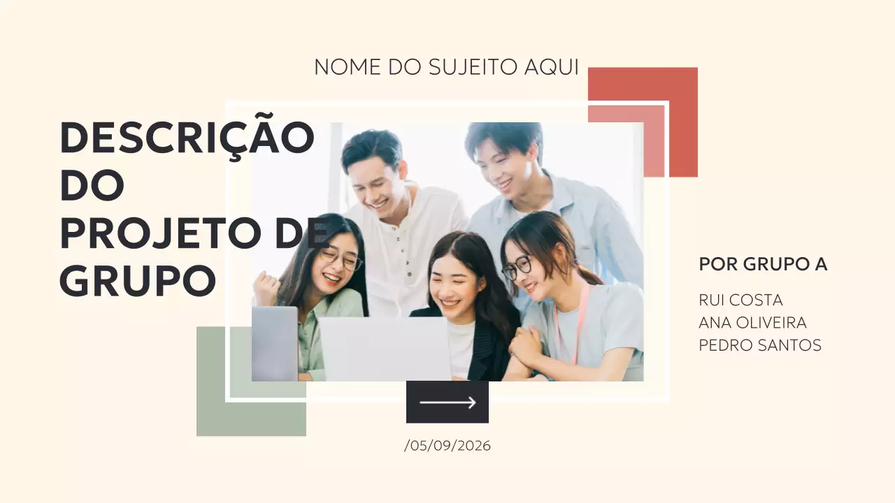 apresentação de projeto moderno bege