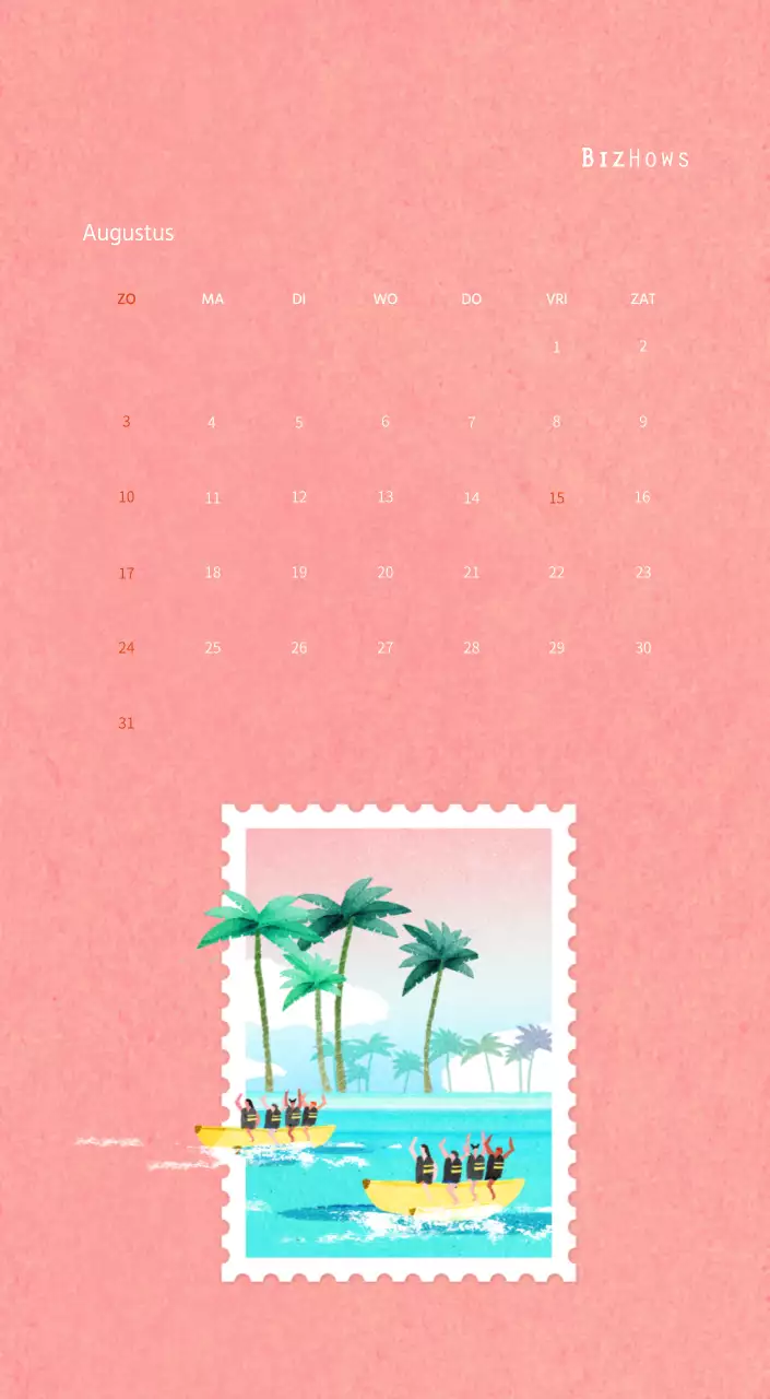 Stempelillustraties met een warm concept