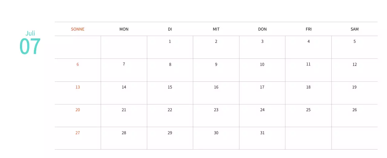 Neujahrskalender mit warmen Illustrationen