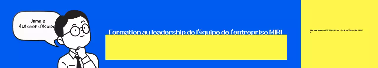 Promouvoir la formation des dirigeants d'entreprise avec une touche de bleu et de jaune