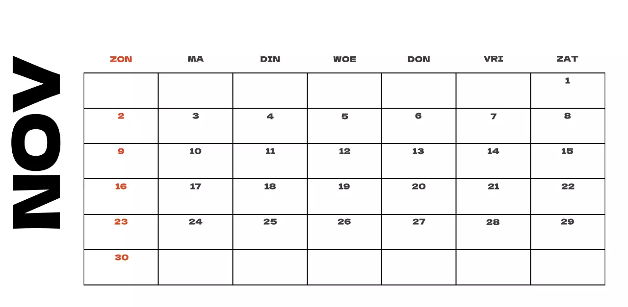 Hemels schone kalender