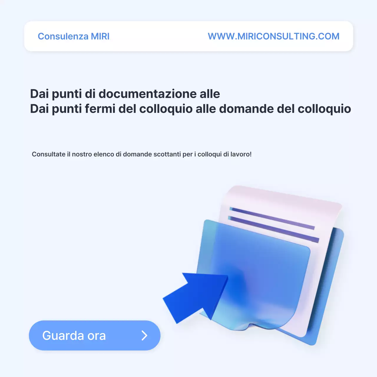 Guida alla preparazione di un colloquio di lavoro semplice e di colore azzurro