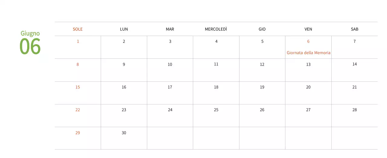 Calendario di Capodanno con una calda illustrazione