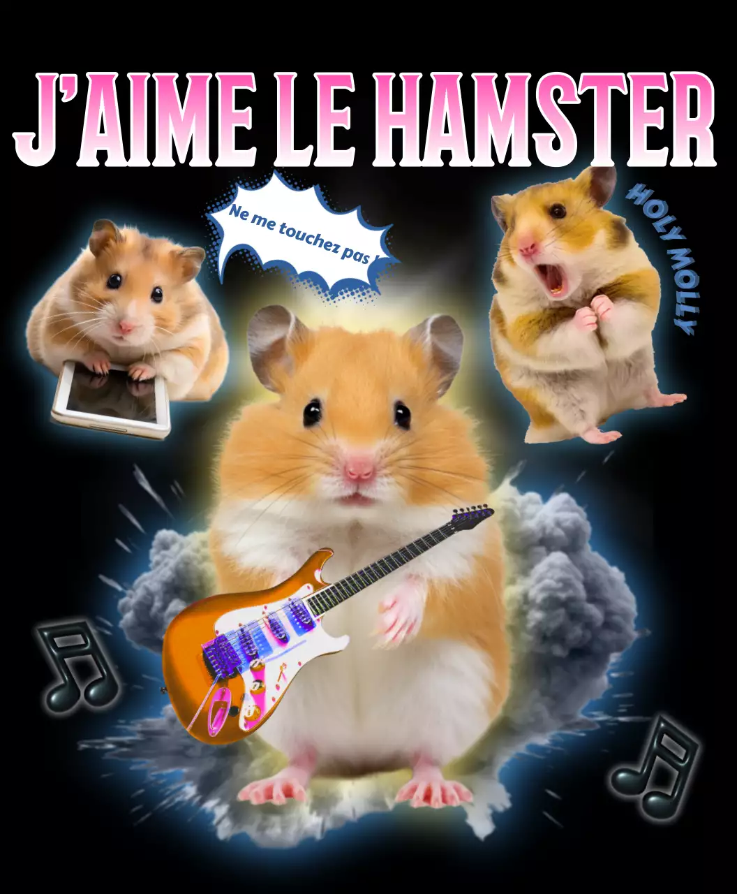 Parodie d'animal drôle et noir