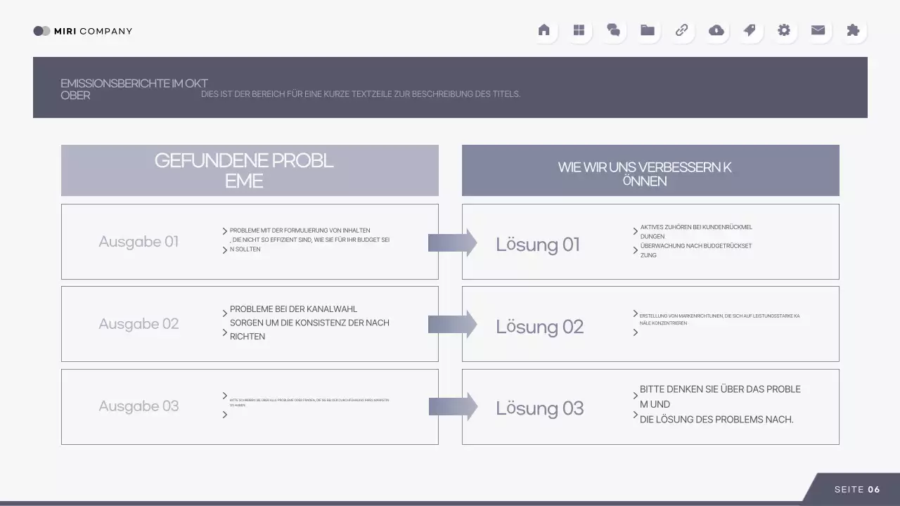 Analyse der grauen modernen Berichte