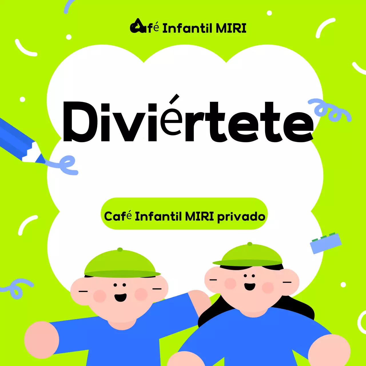 Promoción de Año Nuevo de bonitos cafés para niños