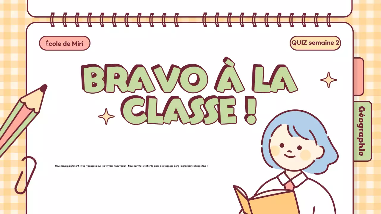 Présentation de la classe Pink Playful Quiz Time