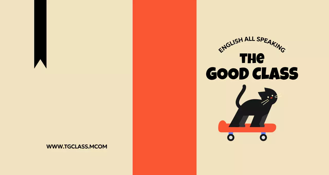 Simple school ad with beige cat illustration