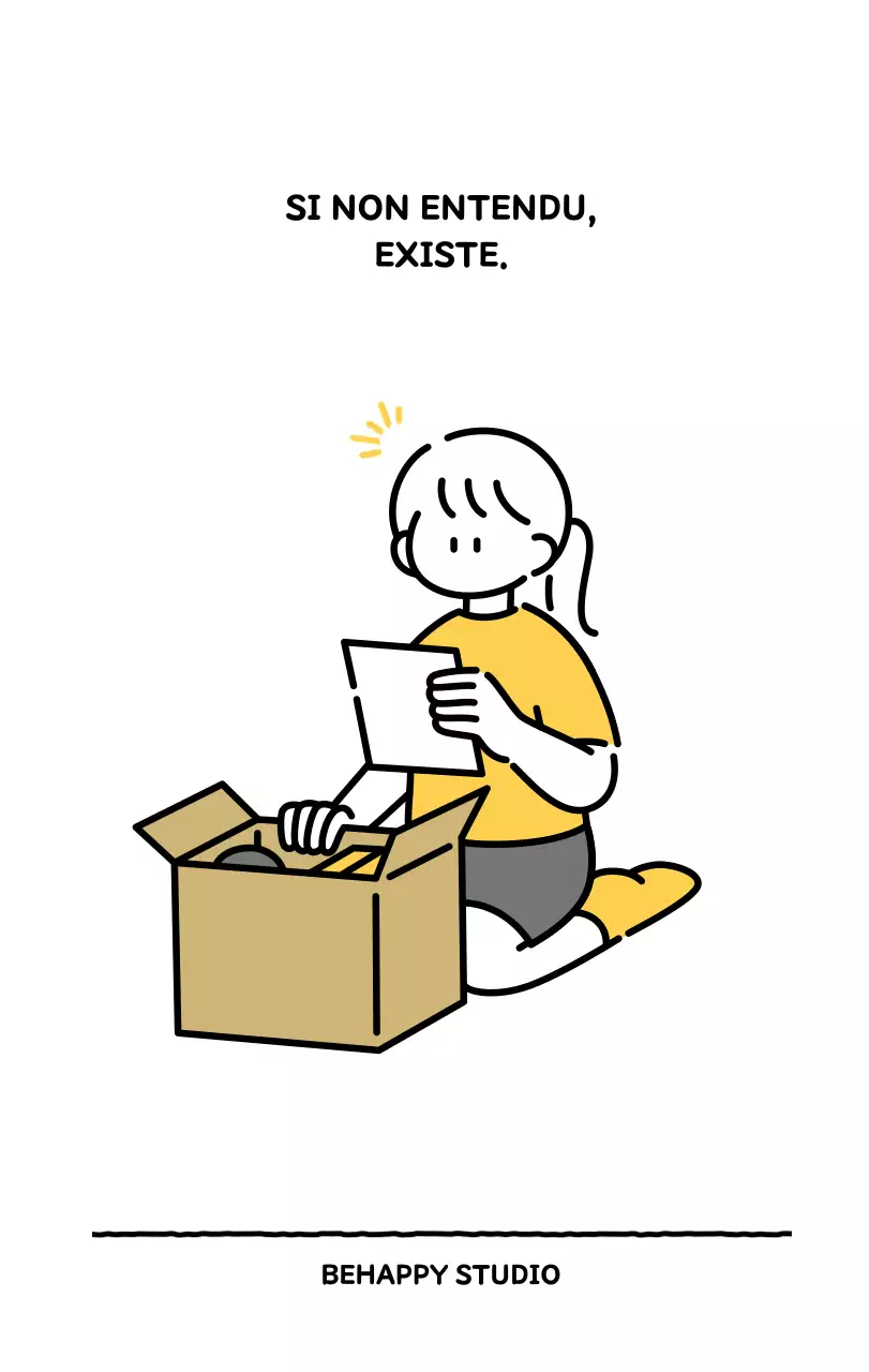 Calendrier illustré avec un joli style de lignes