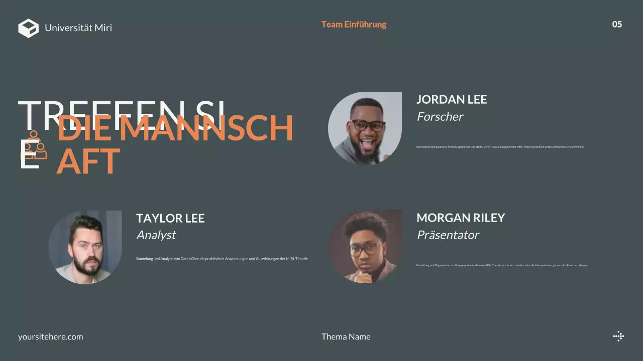 orange modern Projektübersicht Präsentation