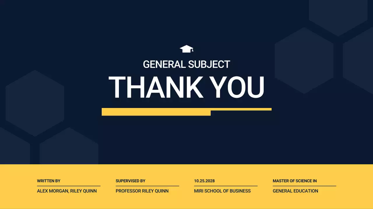 Yellow Modern Thesis Presentation