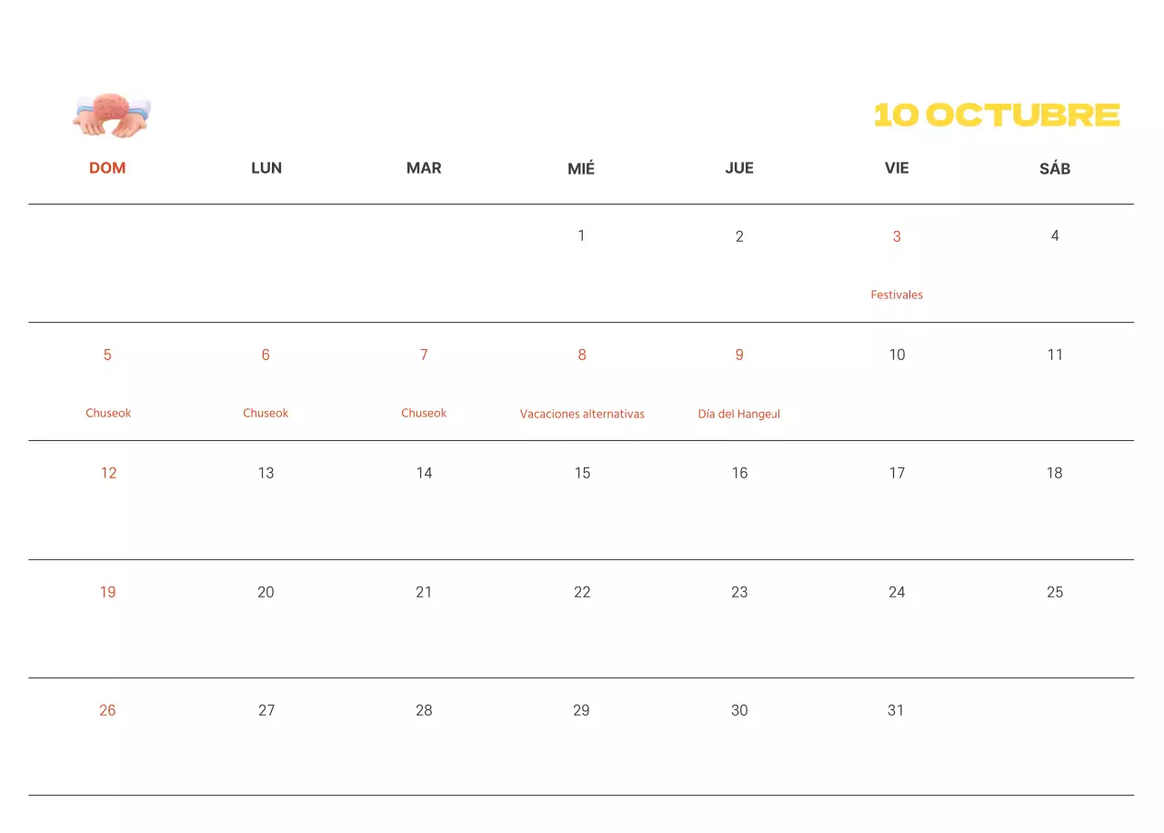 Un hospital festivo con ilustraciones de temática sanitaria y familiar y acentos de color