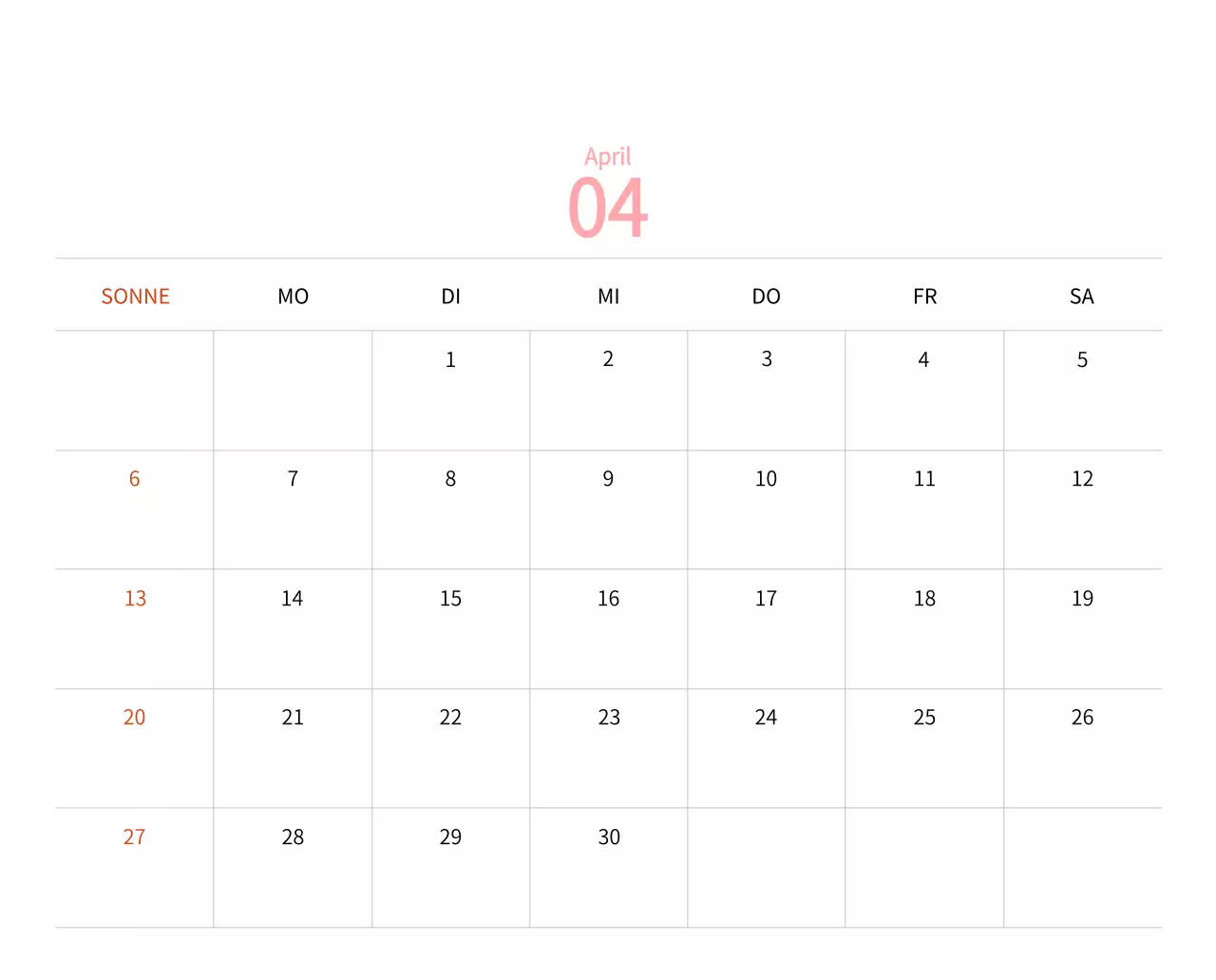 Neujahrskalender mit warmen Illustrationen