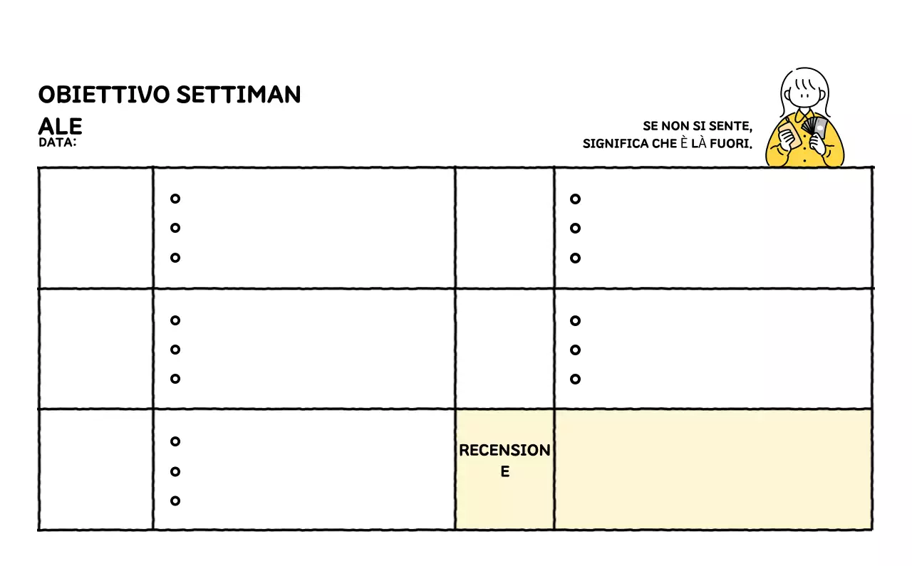 Calendario illustrato con un grazioso stile di linee