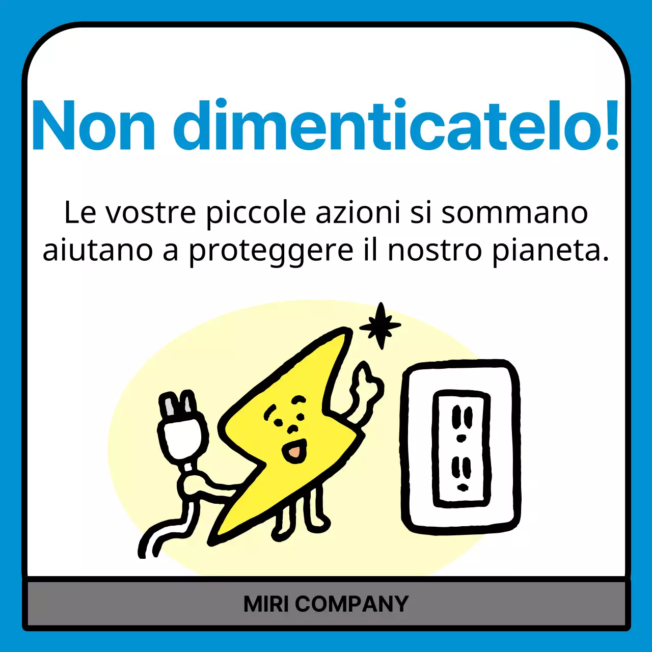 Campagna di risparmio energetico Blue Simple
