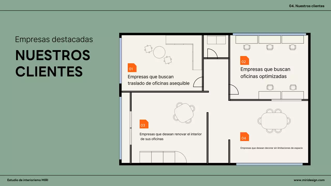 Anuncio interior moderno naranja