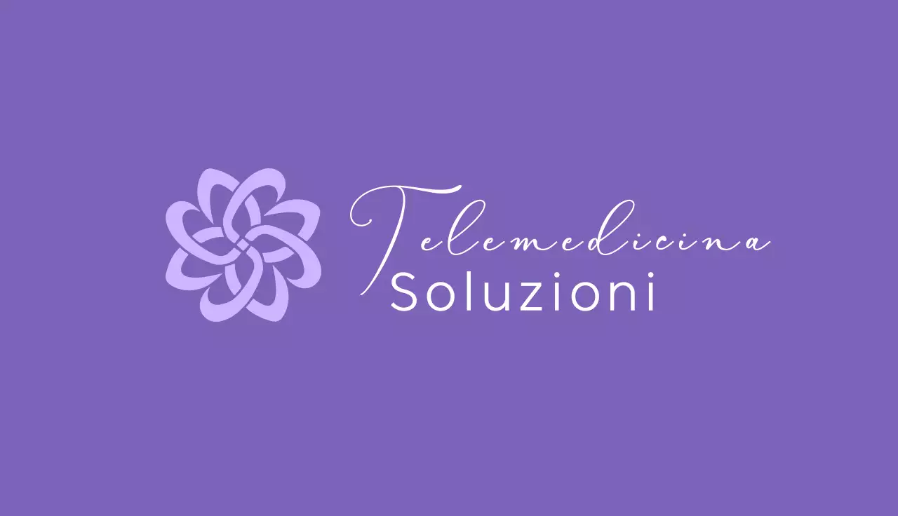 Biglietto da visita viola e lilla stile minimal telehealth