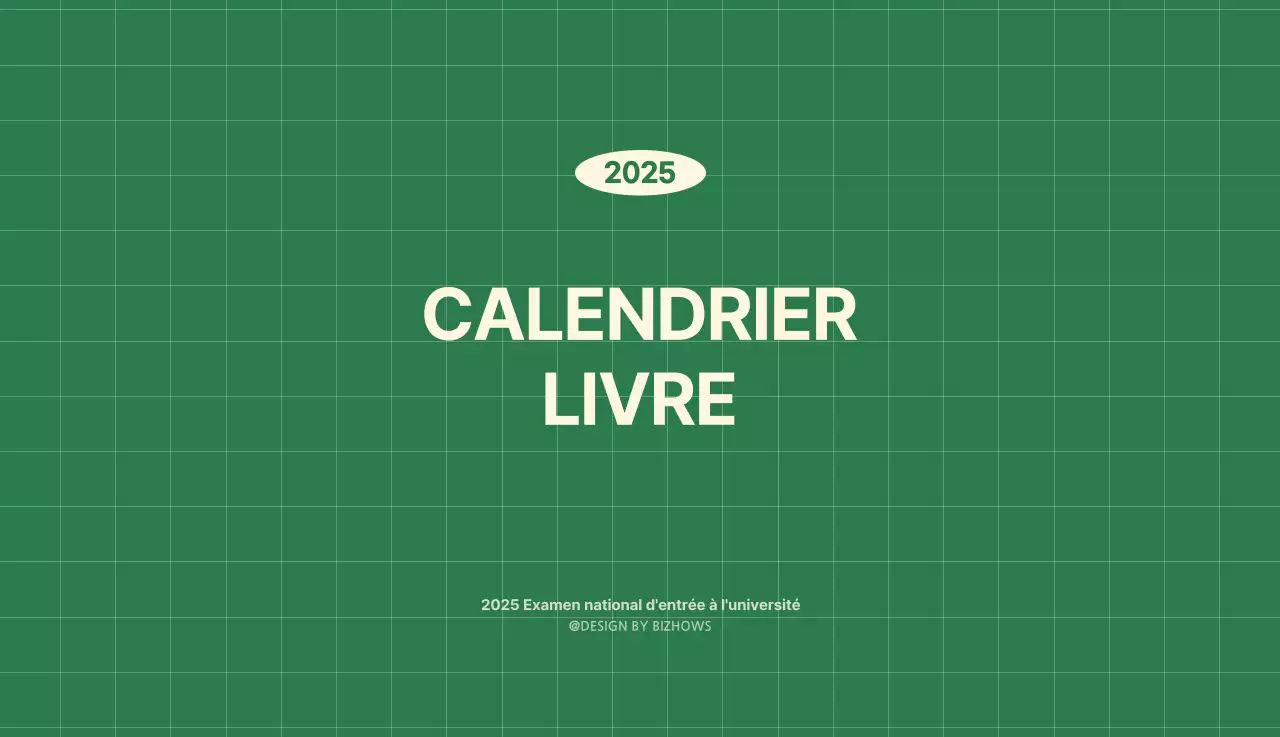Calendrier mural SAT D-Day concept notepad en vert et jaune clair