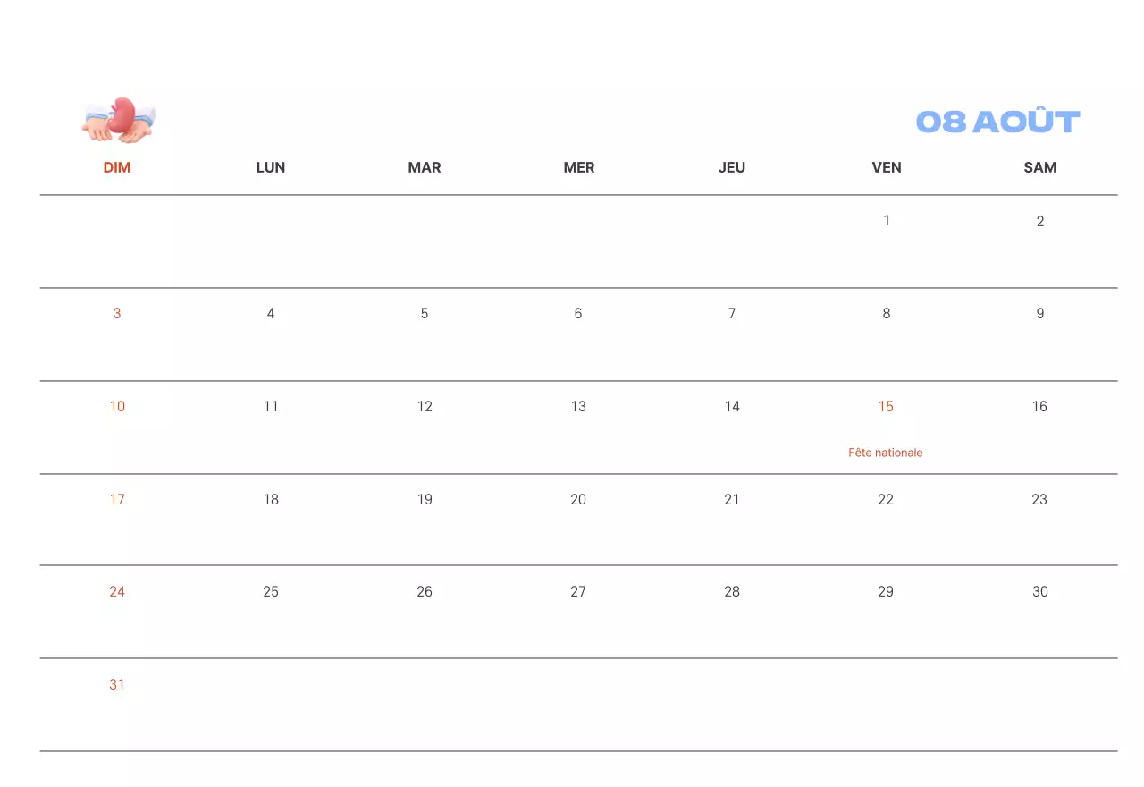 Un hôpital festif avec des illustrations sur le thème de la santé et de la famille et des accents colorés.