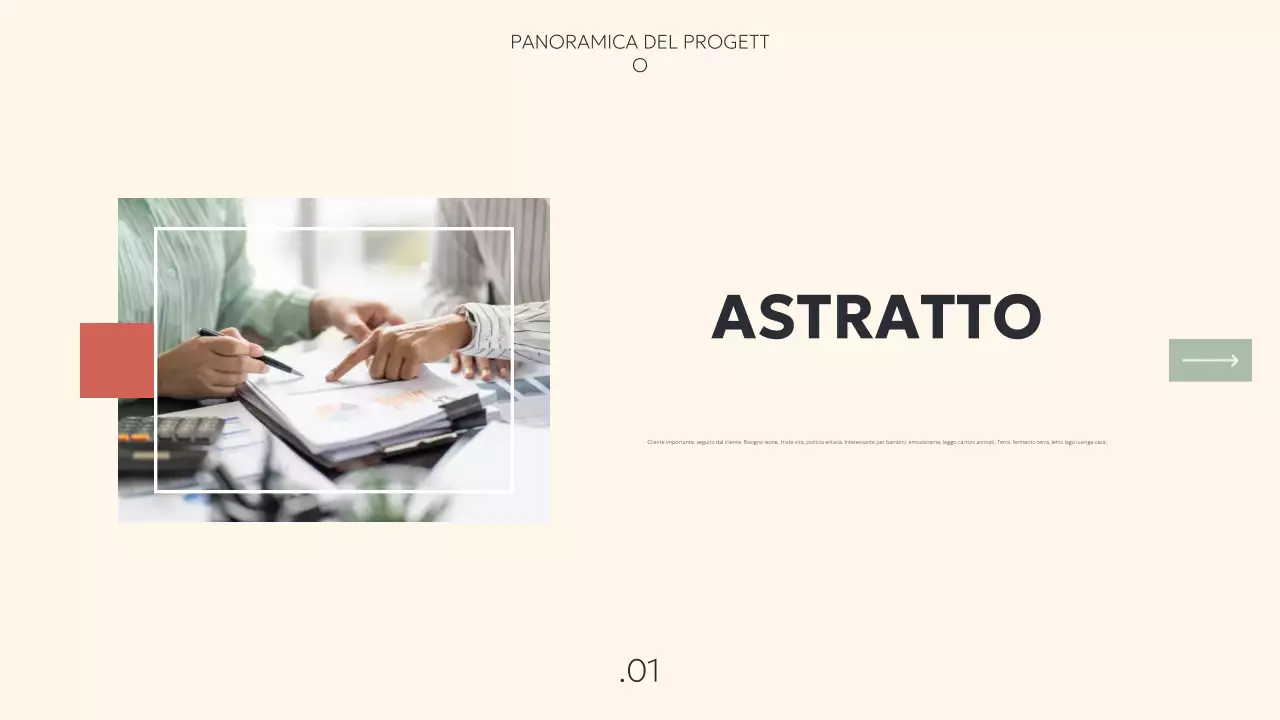 presentazione del progetto moderno beige