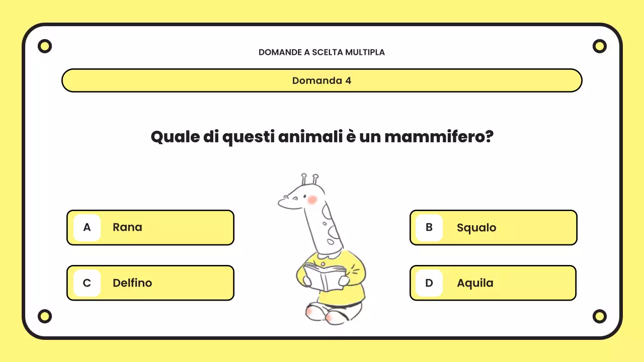giallo semplice presentazione del quiz