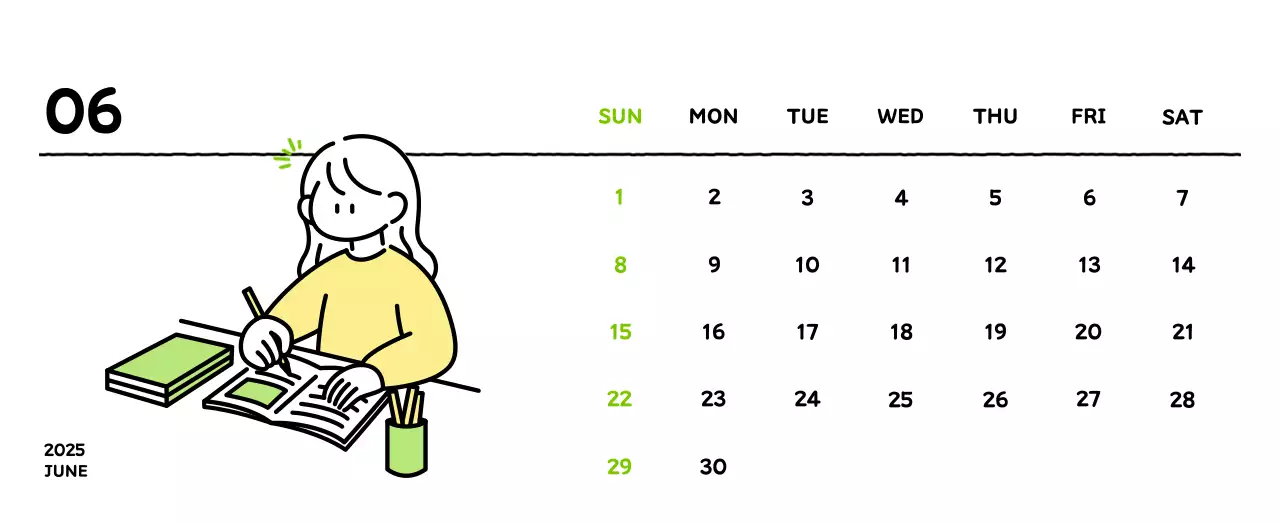 可愛らしい禅風イラストカレンダーカレンダー