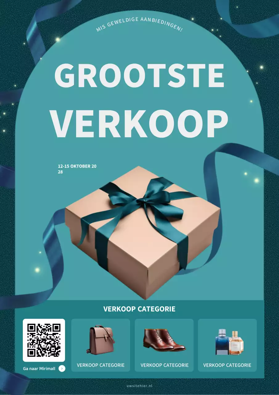 teal moderne verkoop advertentie