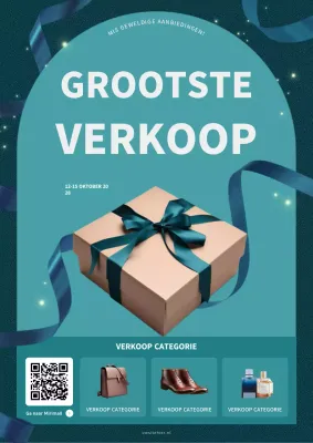 teal moderne verkoop advertentie