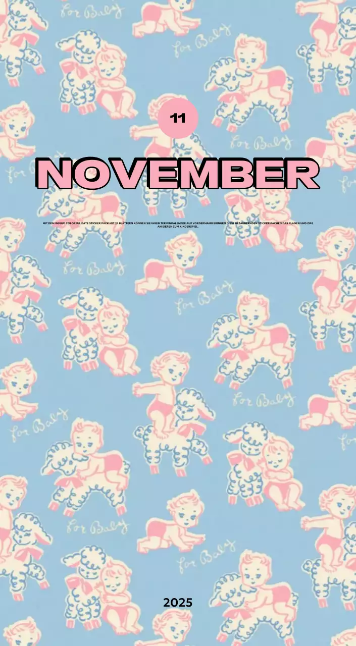 Bunte Kalender mit einer Vielzahl von Retro-Illustrationen